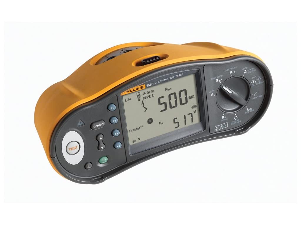 Fluke 1663 US Multi-Function Installation Tester with Memory Interface and US Power Cord, 4884274