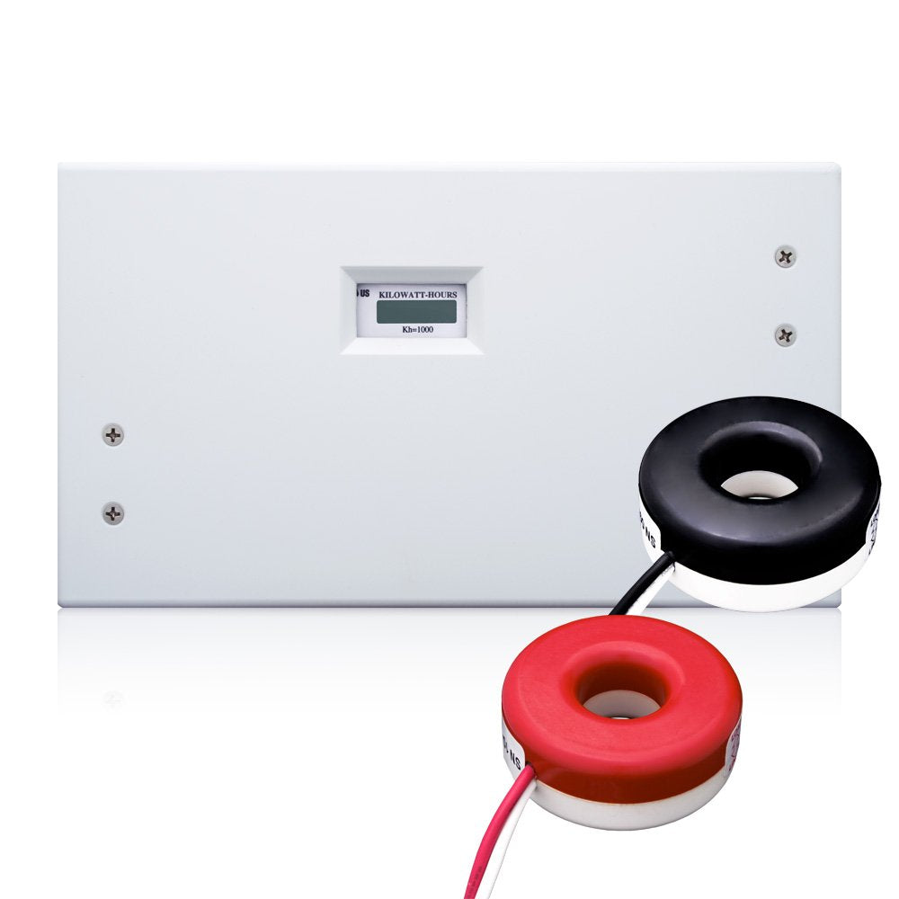 Leviton Indoor Flush Mount LCD Display 120/208/240V 2P3W 200A with 2 Solid Core CTs Mini Meter Kit, MK240-2SW
