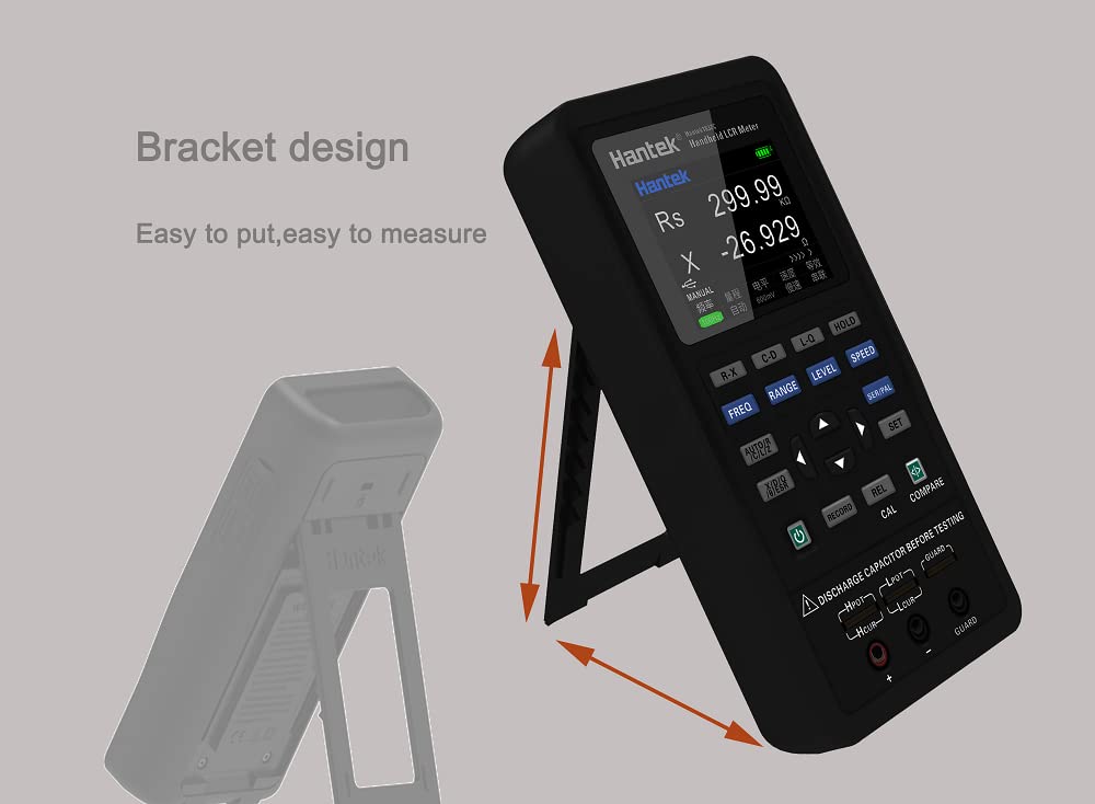 1832C LCR Meter Hantek Handheld Meter Portable Instrument to Measure The Parameters of The Component with 7 Typical Test Frequency
