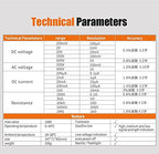 Digital Multimeter Auto Ranging AC/DC Voltage Meter Flash Light Back Light Large Screen