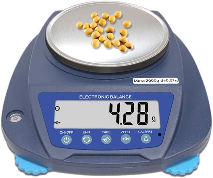 Digital Scale Analytical Balance 0.01g Accurate Electronic Scale for Laboratory Jewellery Shop Large Weighing Plates(600g)
