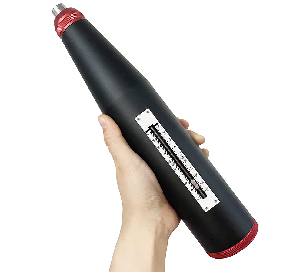 Concrete Rebound Hammer Resiliometer Test Meter Concrete Hammer Tester with Pointer Length 20.0±0.2 mm Pointer Friction 0.65±0.15 N for Building Panels Beams Columns Bridges