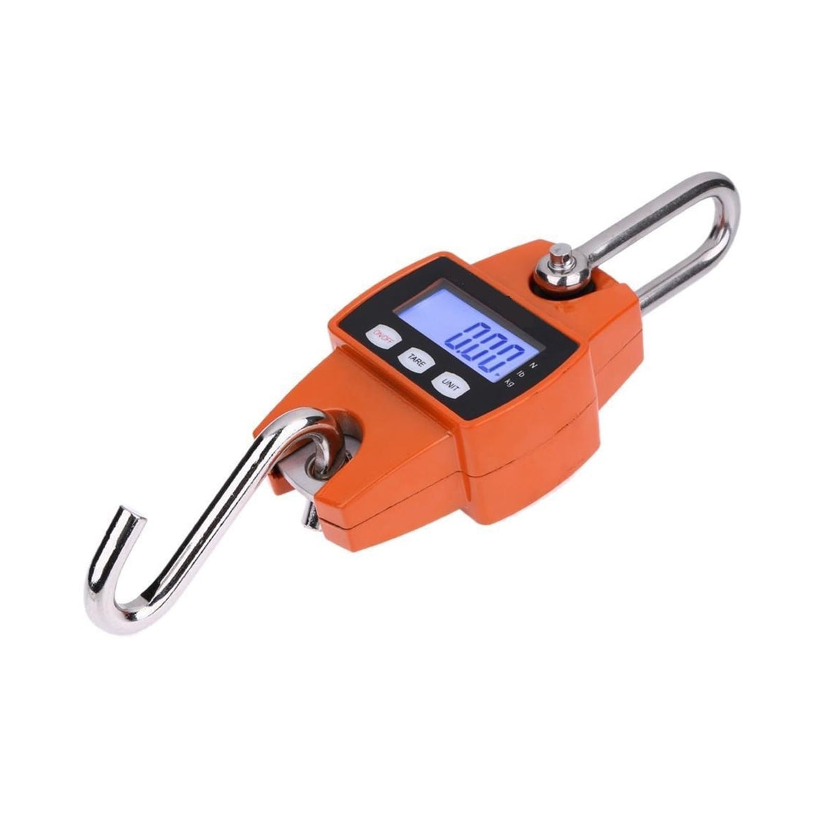 Digital Crane Scale, Hanging Scale, 300kg Crane Scale Heavy Duty Electronic Stainless Steel Hook Hanging Scale Digital LCD Loop Weight Balance Industrial Scales for-200kg Orange-1