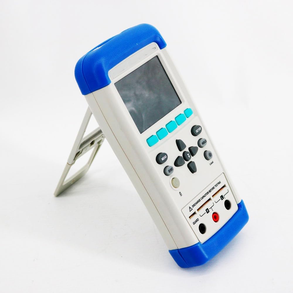 USB LCR Meter Tester Touchscreen Electric Bridge for Inductance Resistance Capacitance Measurement with Frequency 100Hz 120Hz 1kHz 10kHz 100kHz USB Storage Files Internal Trigger Mode