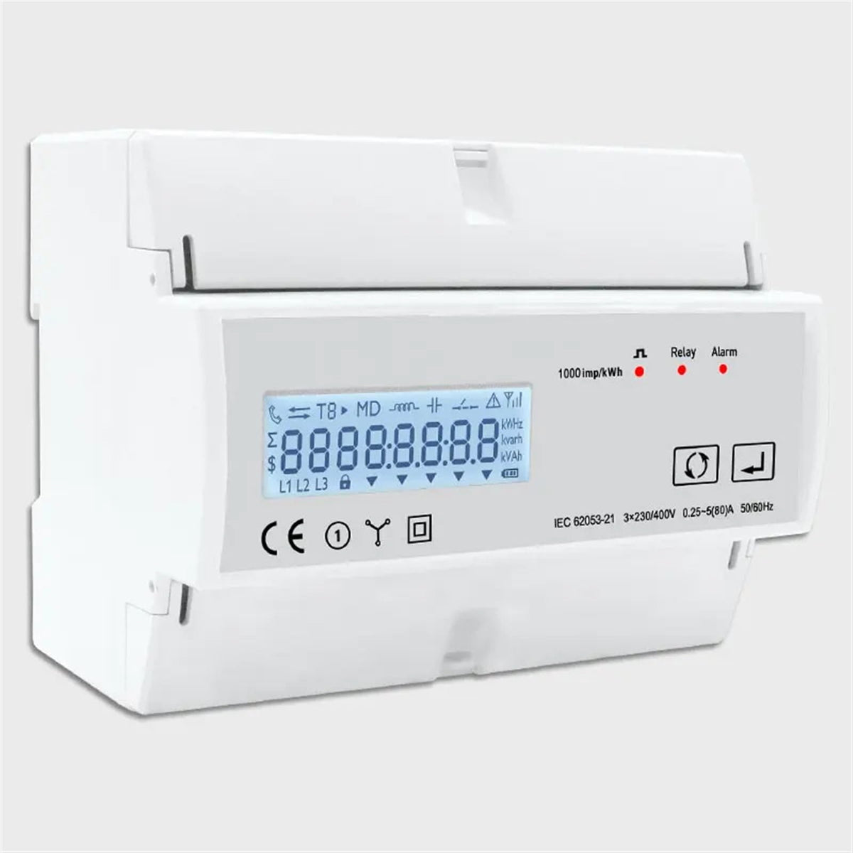 Smart Life Three Phase Energy Meter 3 * 230V 50/60Hz Timer Power TAC7321C 1Pcs