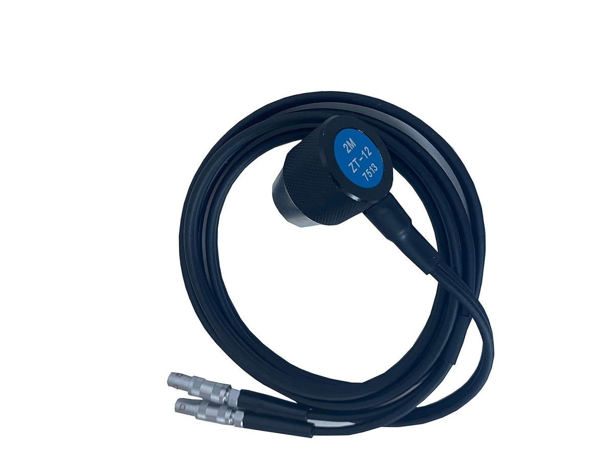 ZT-12 Ultrasonic Thickness Gauge Transducer 2MHz Cast Iron Probe with Measurement Range 4.0-300mm rystal Diameter 12mm Frequency 2MHz for UM-1 UM-1D UM-2 UM-2D UM-4 Ultrasonic Thickness Tester