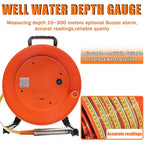 Stainless Steel Well Water Level Meter Sensor, Accurate Depth Gauge for 10-300m Wells & Garden Ponds, Durable Groundwater Probe for Reliable Measurements