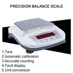 Analytical Balance High-Precision Electronic Balance Precision Balance with 125 * 163Mm Tray Digital Scientific Lab Scale for Factory Jewelry Store,300g/0.01g,100g/0.01g