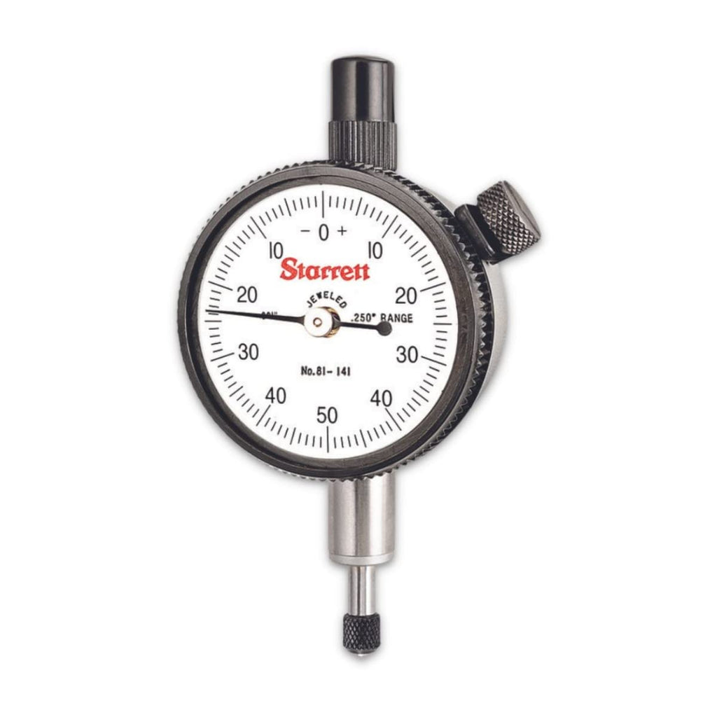Starrett 81 Series Dial Indicator, 0-.125" Range, .0005" Graduation