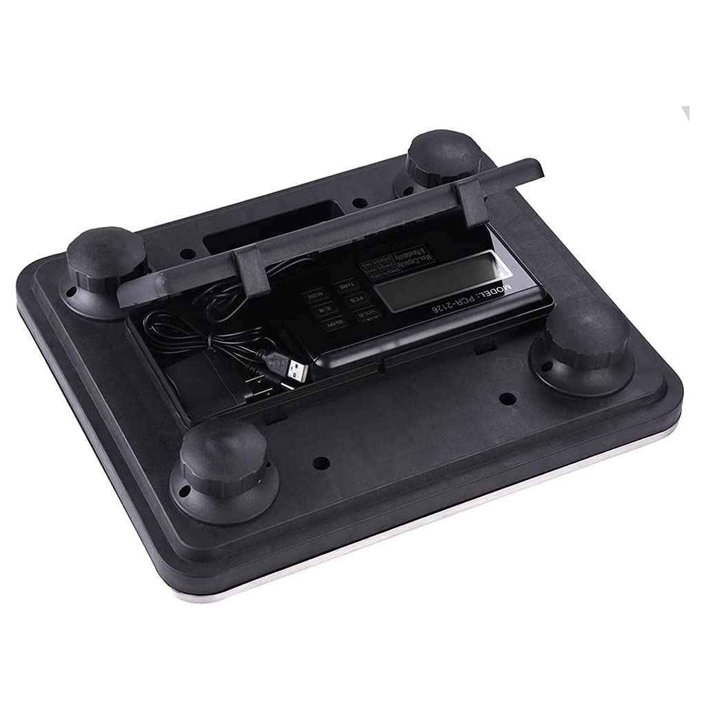 WANGLIN Digital Shipping Scale Weight Scale 200kg/440lb Stainless Steel Platform Industrial Floor Scale Post Office Office Parcel Package,