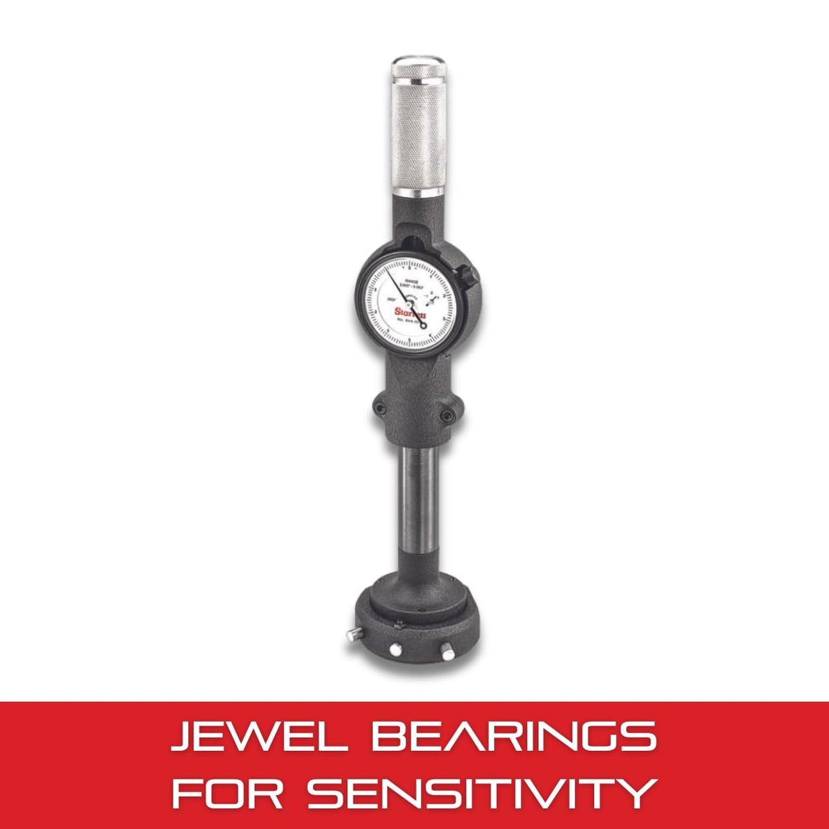 Starrett 84 Series Dial Bore Gage, 3-5-3/16" Range, .0001" Graduation