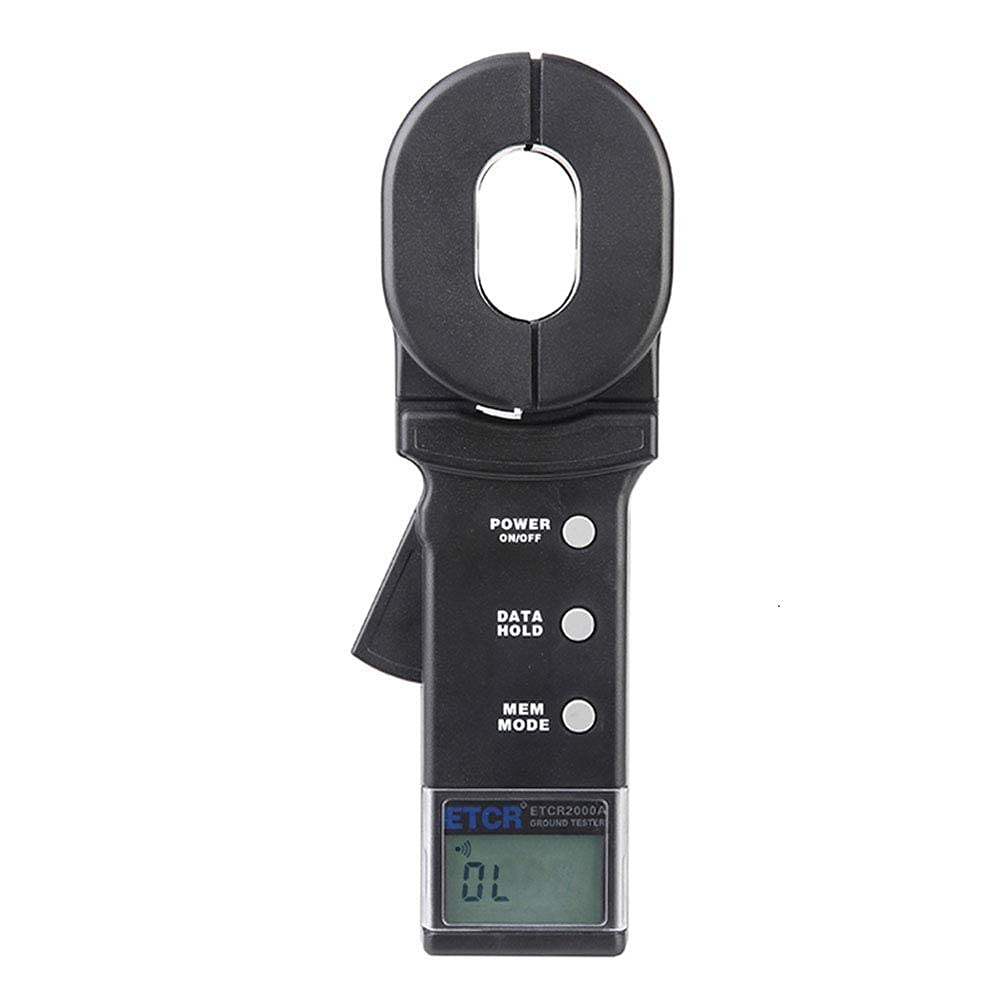 Ground Resistance Tester Meter 0.01-200Ω ETCR2000A for Earth Resistance and Loop Resistance Measurement 99 Sets Data Storage Function Alarm System