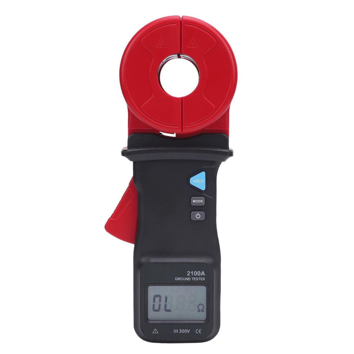 Aramox Clamp Earth Resistor Tester, Digital Voltage Tools, 0.01-200Ω for Electric Power, Telecommunications, Industrial Use