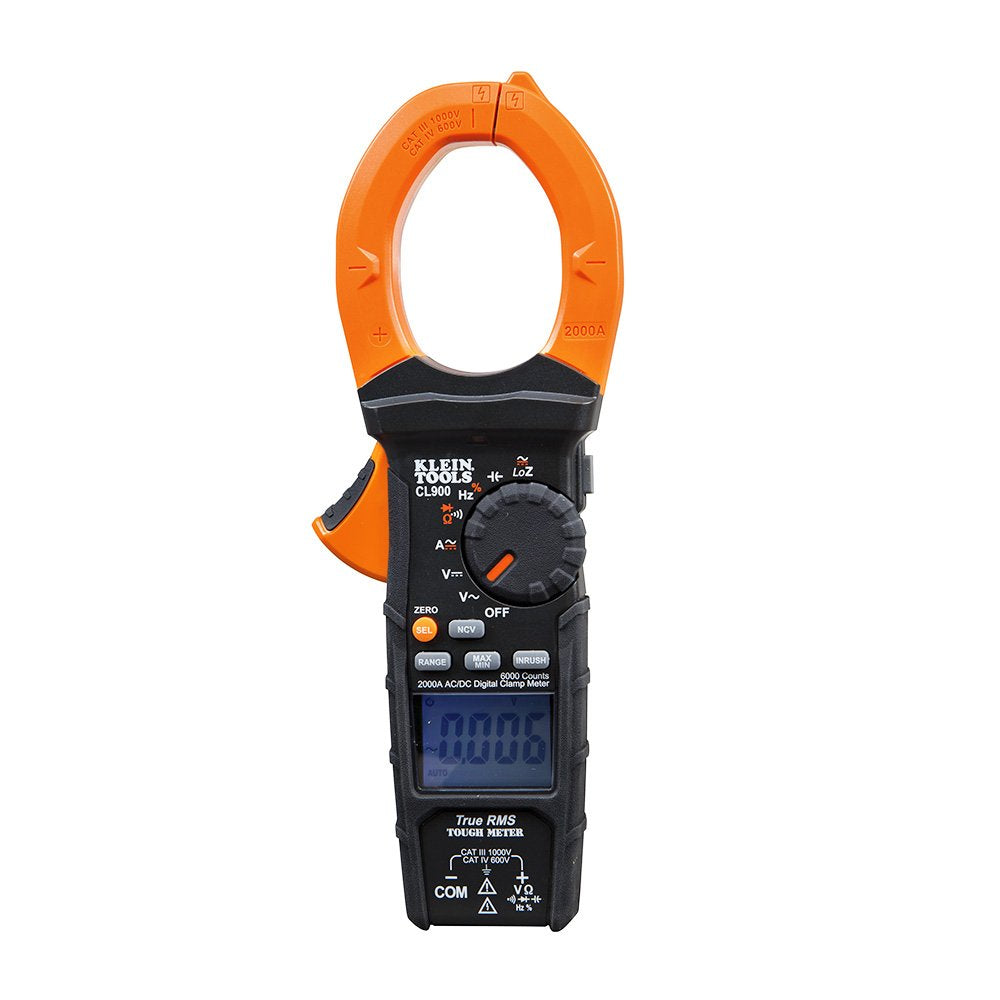 Klein Tools CL900 Digital Clamp Meter, 2000A AC/DC Auto Ranging
