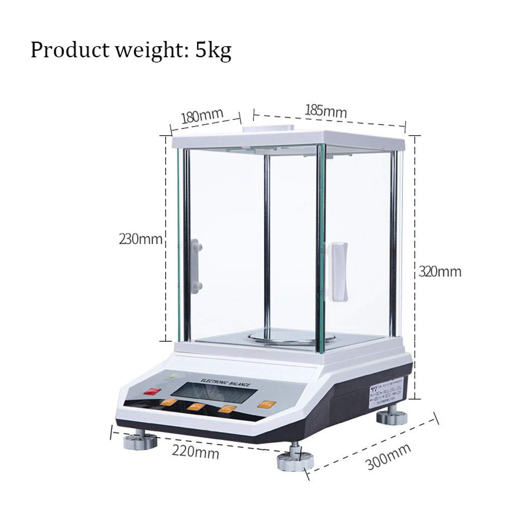 Digital Precision Electronic Scale Lab Analytical Balance High Accurate Scientific 1Mg Weighing Jewelry Scales with Windshield,100G*0.001G,100g*0.001g