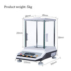 Digital Precision Electronic Scale Lab Analytical Balance High Accurate Scientific 1Mg Weighing Jewelry Scales with Windshield,100G*0.001G,100g*0.001g