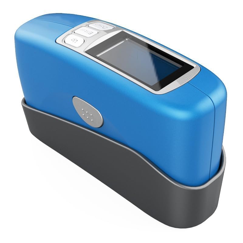 60 Degree Gloss Meter Single Angle Gloss Meter with Test Angle 60° Test Range 0-1000GU for Paint Ink Coating Electroplating Plastic Electronics Hardware and Other Fields