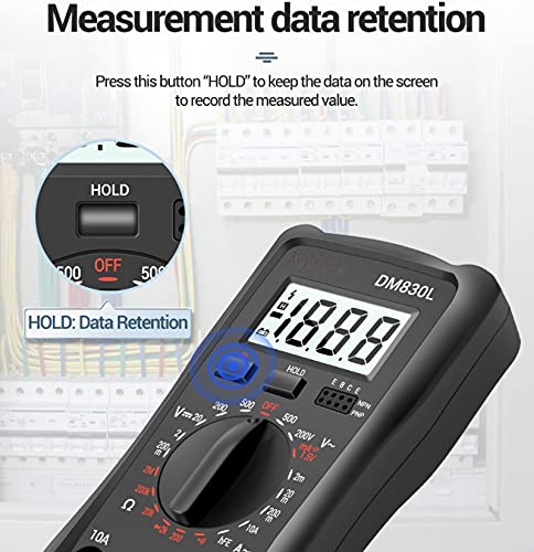 Meter Testers Count Electrical Transistor Capacitance with LCD Backlight multimeter