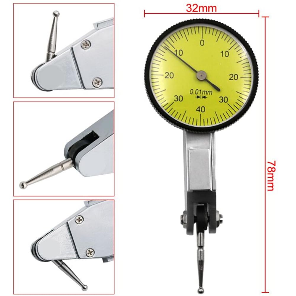 0-0.8mm Level Gauge Scale Precision dial Test Indicator Digital dial Indicator Universal Flexible Magnetic Base Stand Holder