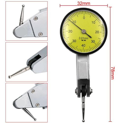 0-0.8mm Level Gauge Scale Precision dial Test Indicator Digital dial Indicator Universal Flexible Magnetic Base Stand Holder