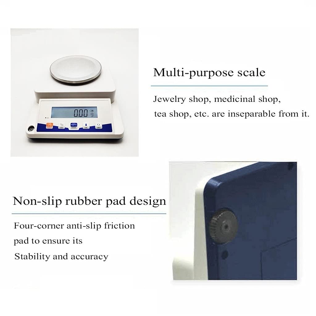 Counting Scale Scientific Gram Lab Analytical Balance High Precision Digital Electronic Jewelry Accuracy with Adapter for Laboratory Industrial Business(1100g/0.1g)