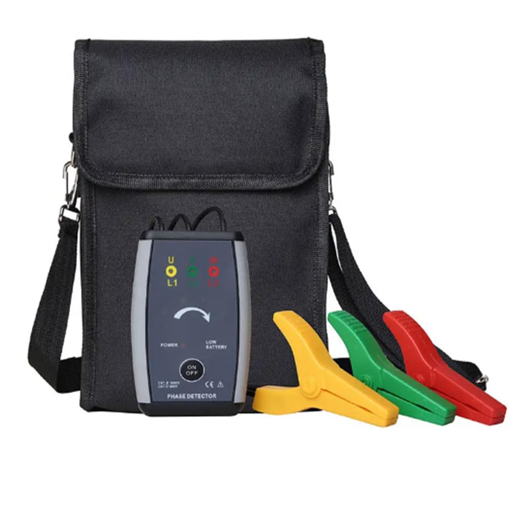 Non-Contact Phase Sequence Meter Handheld 3 Phase Sequence Tester Phase Tester with Active Power Range AC 70~1000V Frequency 50Hz/60Hz Automatic Identification for Live line Inspection