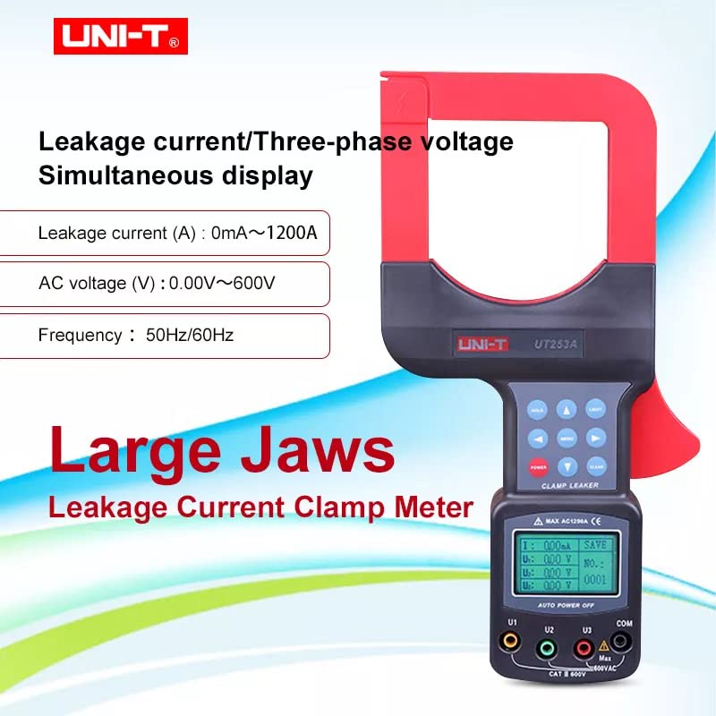 UNI-T UT253A Large Jaws Leakage Current Clamp Meter 2000A 80mm×80mm Jaw