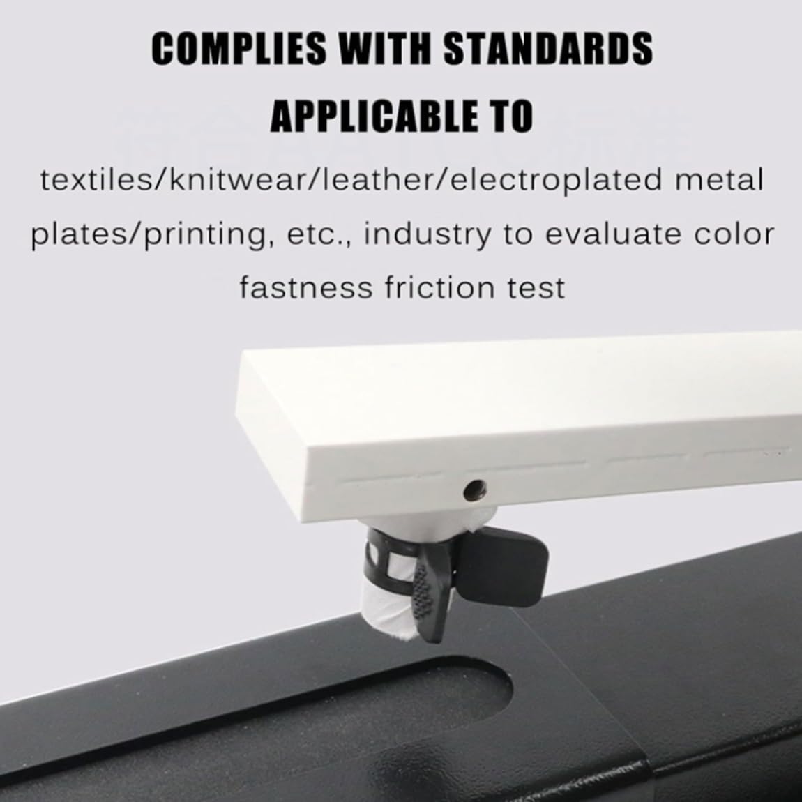 Manual Crockmeter, Dry-Wet Rubbing Fastness Tester,with Counting Indicator, 10 Color Transfer Testing,for Fabric Samples