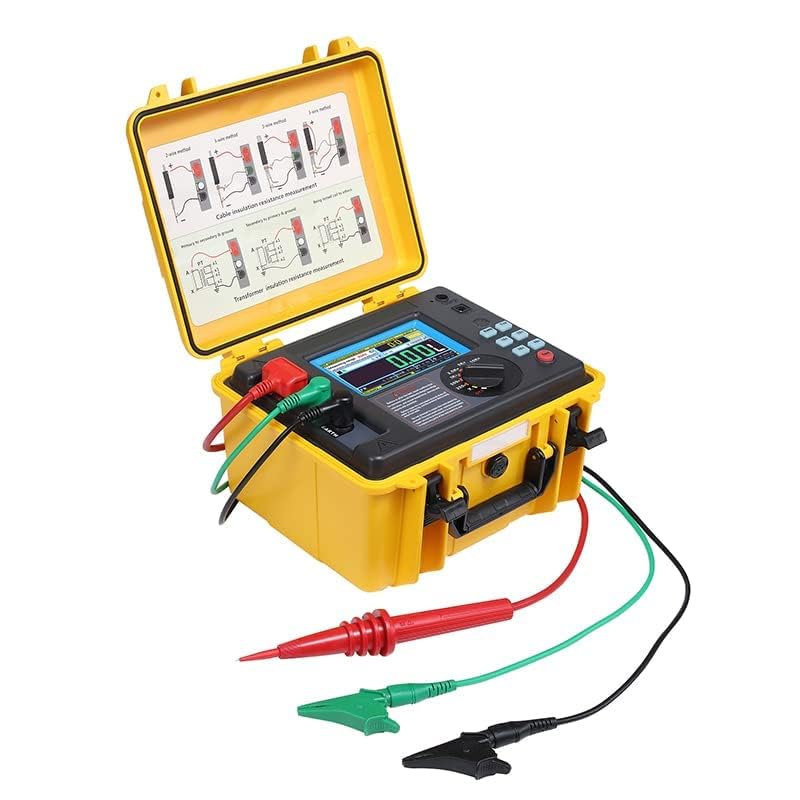 High Voltage Insulation Resistance Tester Electrical Insulation Resistance Meter with Insulation Resistance Range 0.5MΩ～5TΩ Output Voltage Accuracy（5%～10%）±10V