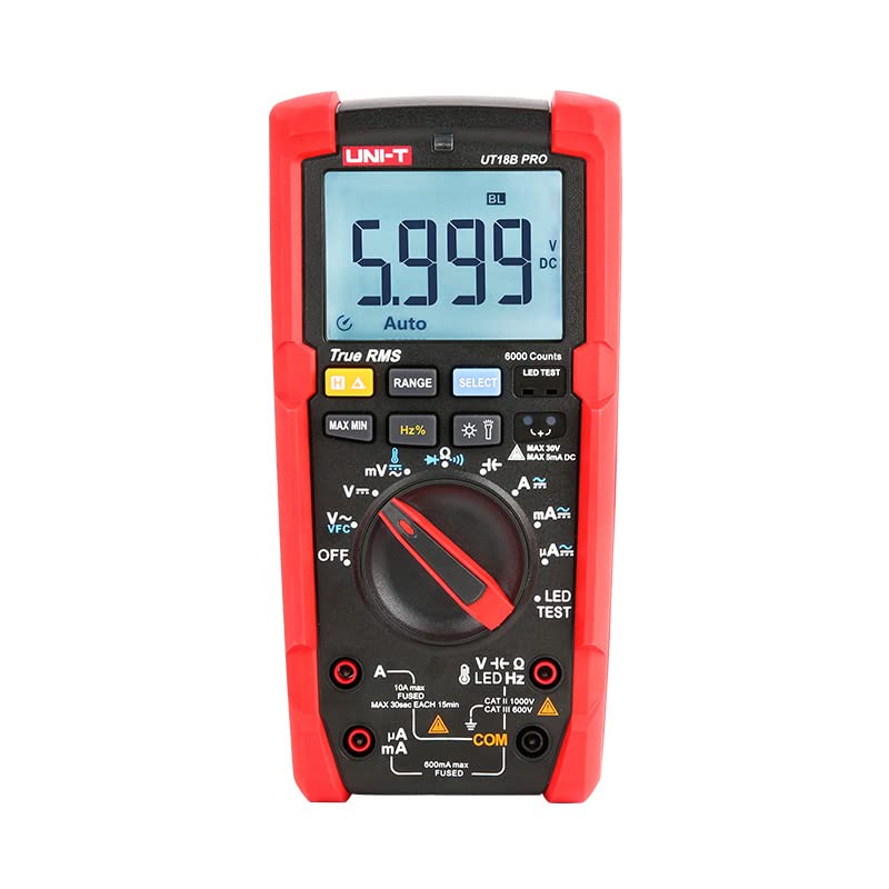 UNI-T UT15B Pro UT17B Pro UT18B PRO True RMS Auto Range Digital Multimeter Anti-Burn VFC Hz Capacitor Resistor Electrician Multi Meter(UT18B Pro)