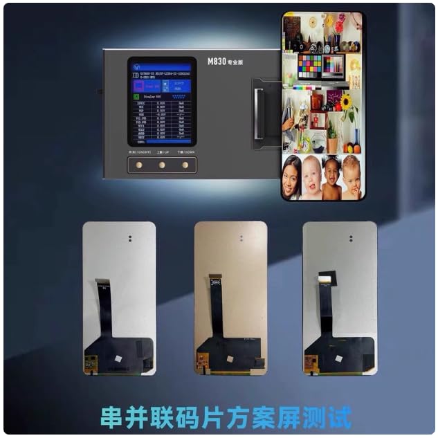 YCX M830 Screen Tester Professional LCD Screen Testing Device for iPhone Samsung Huawei Android Phones Digital Display LCD Free Maintenance WYLIE Tools 5 Pack