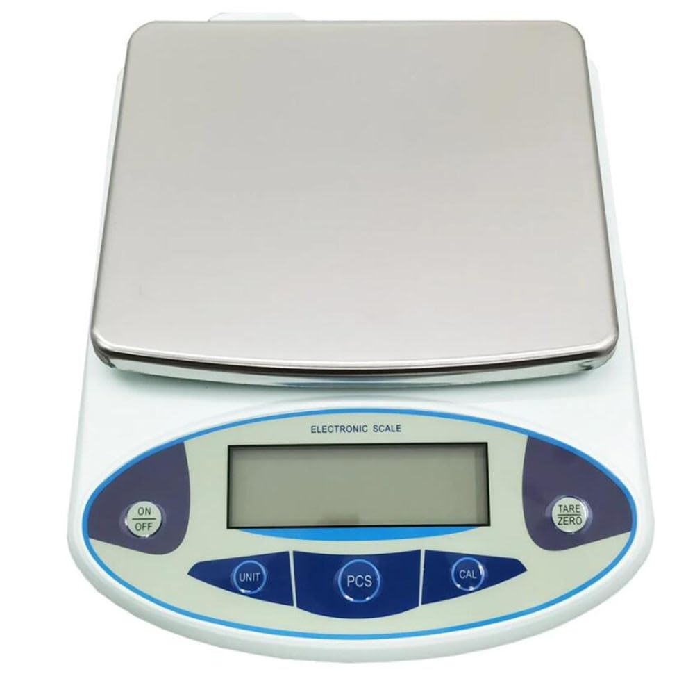 0.01g Lab Analytical Balance LCD Backlit Screen Digital Precision Pocket Electronic Kitchen Scale Jewelry Scientific Scale(5000g) (Color 3000g)