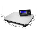 WANGLIN Digital Shipping Scale Weight Scale 200kg/440lb Stainless Steel Platform Industrial Floor Scale Post Office Office Parcel Package,