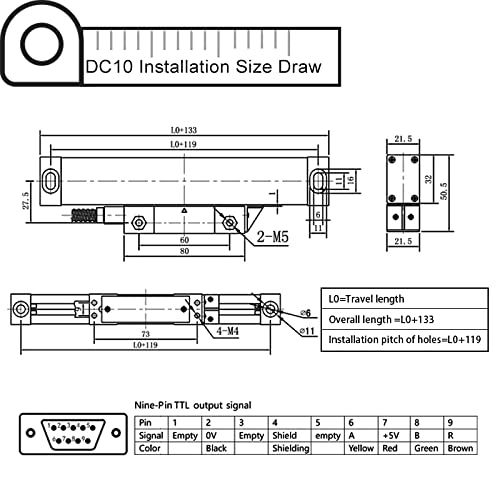 12inch 40inch Lathe DRO Kit 2 Axis Digital Readout Display Glass Linear Scale 1um with High Precise Mini Metal Lathe LCD Display