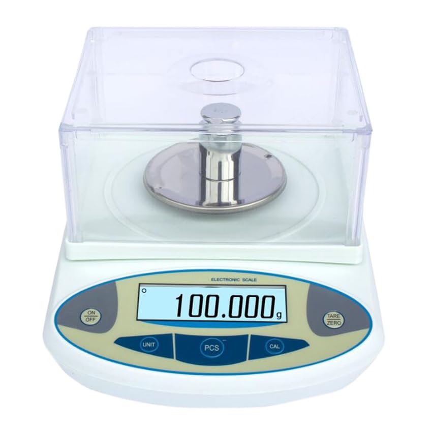 200/300gx0.001g Electronic Balance Scale with Windshield High Precision Laboratory Solid Analytical Digital Balance Scale(300g 0.001g)