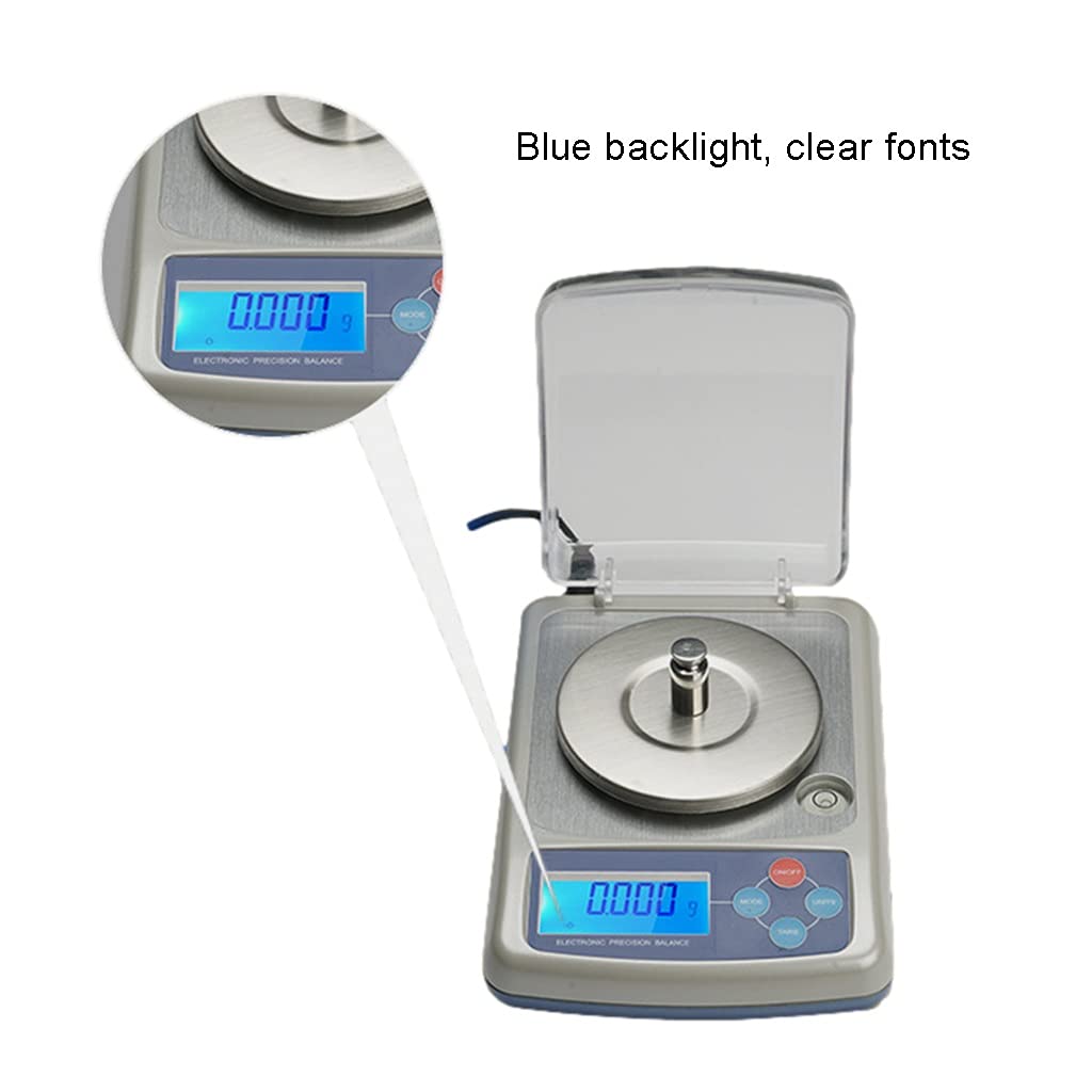 Scientific Gram Scale Lab Digital Analytical Balance High Precision Digital Scale Jewery Kitchen Scale Calibration Weight CE Certified,300G/0.01G
