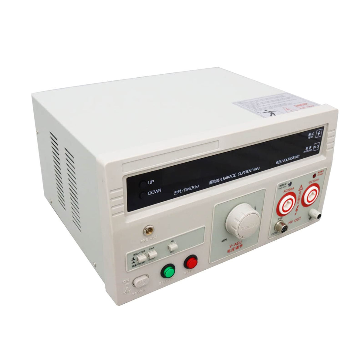 Withstand Hi-Pot 5KV 100VA Tester Voltage Withstand Test Instruments Voltage Tester Power Equipment Testing Tool with Digital Display 5KV AC/DC 110V