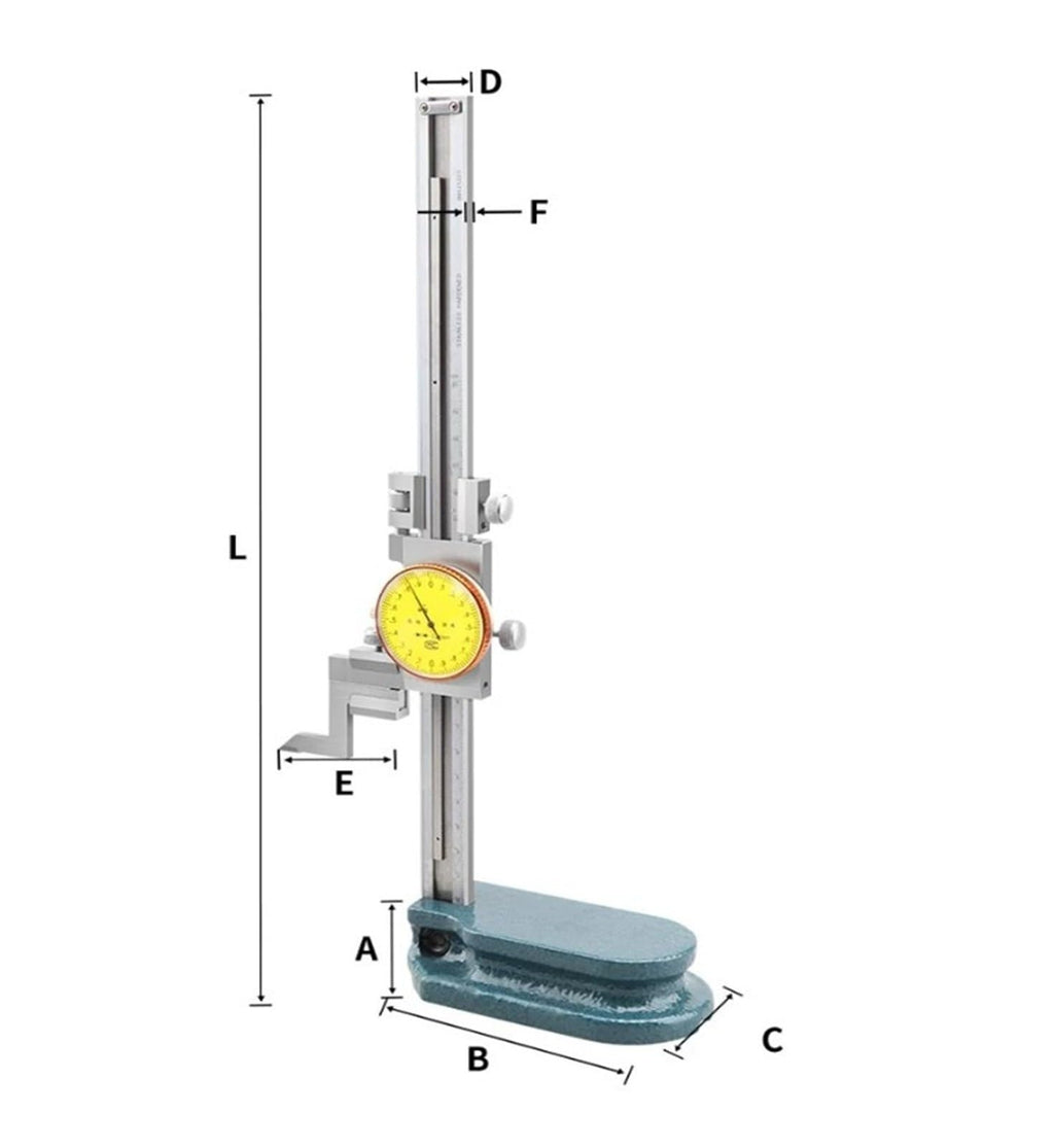0–300mm Height Gauge with Dial