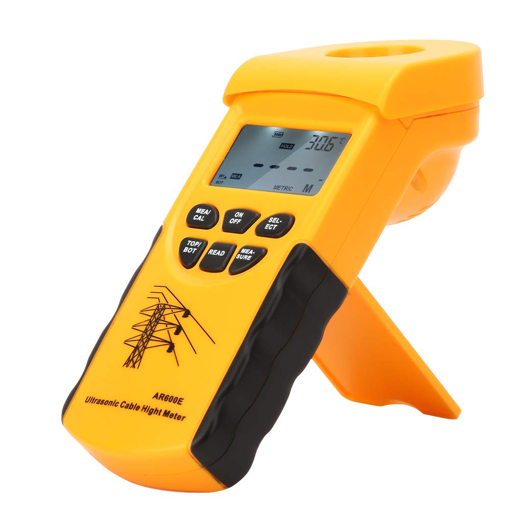 Ultrasonic Cable Height Meter, LCD Display 6 Cables Cable Height Measuring Instruments Cable Height Tester Kit with Plastic Box
