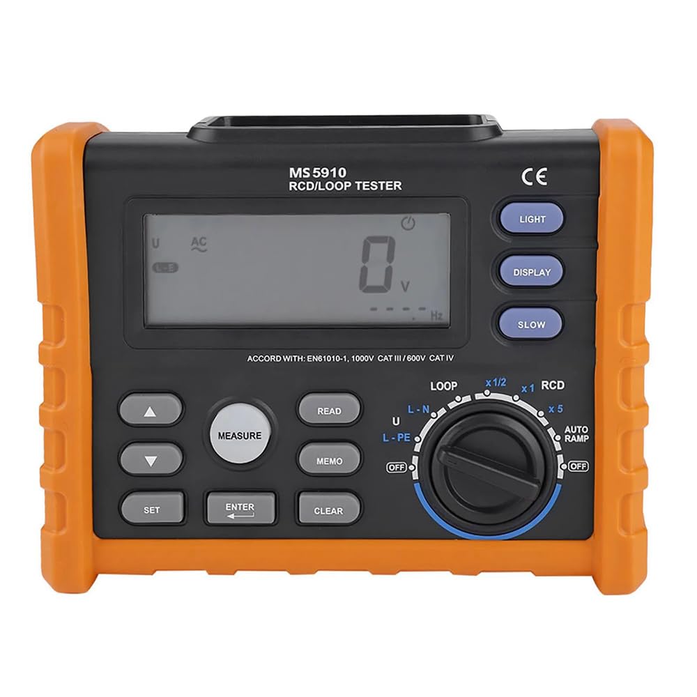 MS5910 Leakage Switch Tester Digital Resistance Meter RCD Loop Resistance Tester Multimeter Electrical Repairing Tools