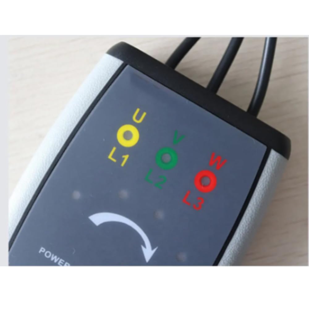 Non-Contact Phase Sequence Meter Handheld 3 Phase Sequence Tester Phase Tester with Active Power Range AC 70~1000V Frequency 50Hz/60Hz Automatic Identification for Live line Inspection