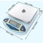 0.01G Electronic Analytical Balance Lab Scale Precision Weighing Scale Scientific Scale Jewelry Scales Kitchen Scale Balance with LCD Display for Kitchen,Store (3000G)