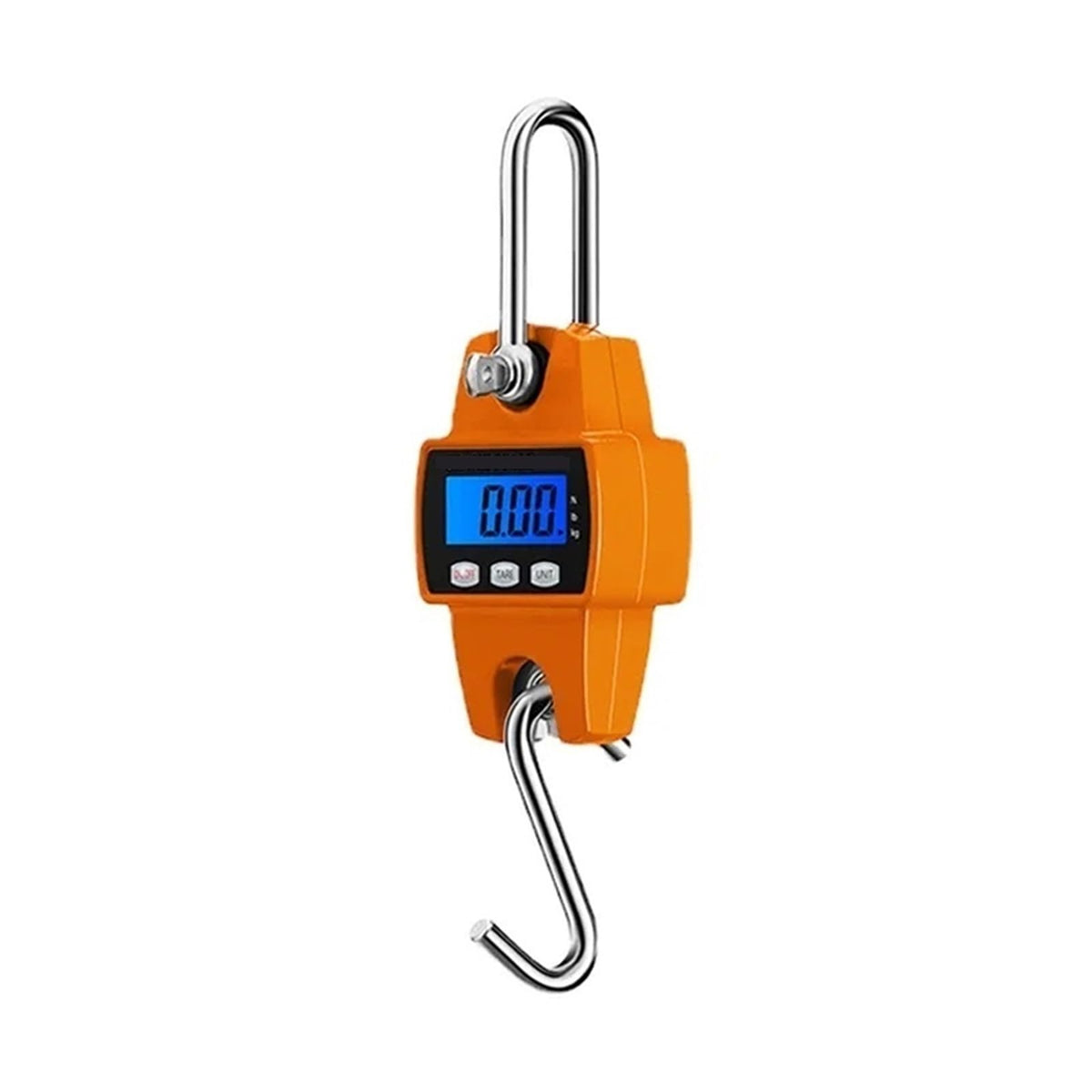 Digital Crane Scale, Hanging Scale, 300kg Crane Scale Heavy Duty Electronic Stainless Steel Hook Hanging Scale Digital LCD Loop Weight Balance Industrial Scales for-200kg Orange-1
