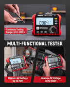 KAIWEETS KE2500 Insulation Resistance Tester Up to 200GΩ Pro Megohmmeter and KAIWEETS KET05 23PCS Multimeter Test Leads Kit with Replaceable Precision Probes Set