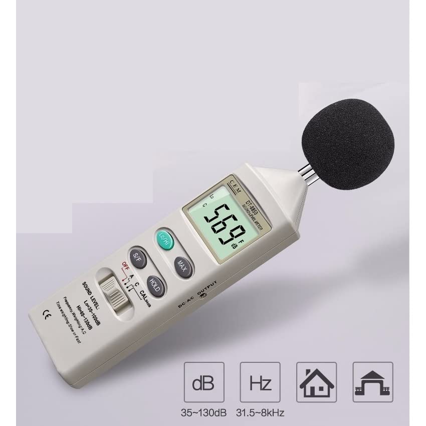 Handheld Decibel Meter, Household Volume Sound Tester Noise Monitor