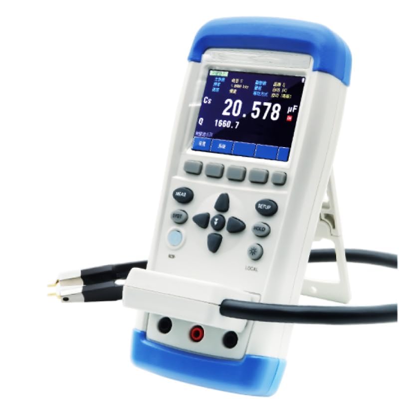 USB LCR Meter Tester Touchscreen Electric Bridge for Inductance Resistance Capacitance Measurement with Frequency 100Hz 120Hz 1kHz 10kHz 100kHz USB Storage Files Internal Trigger Mode