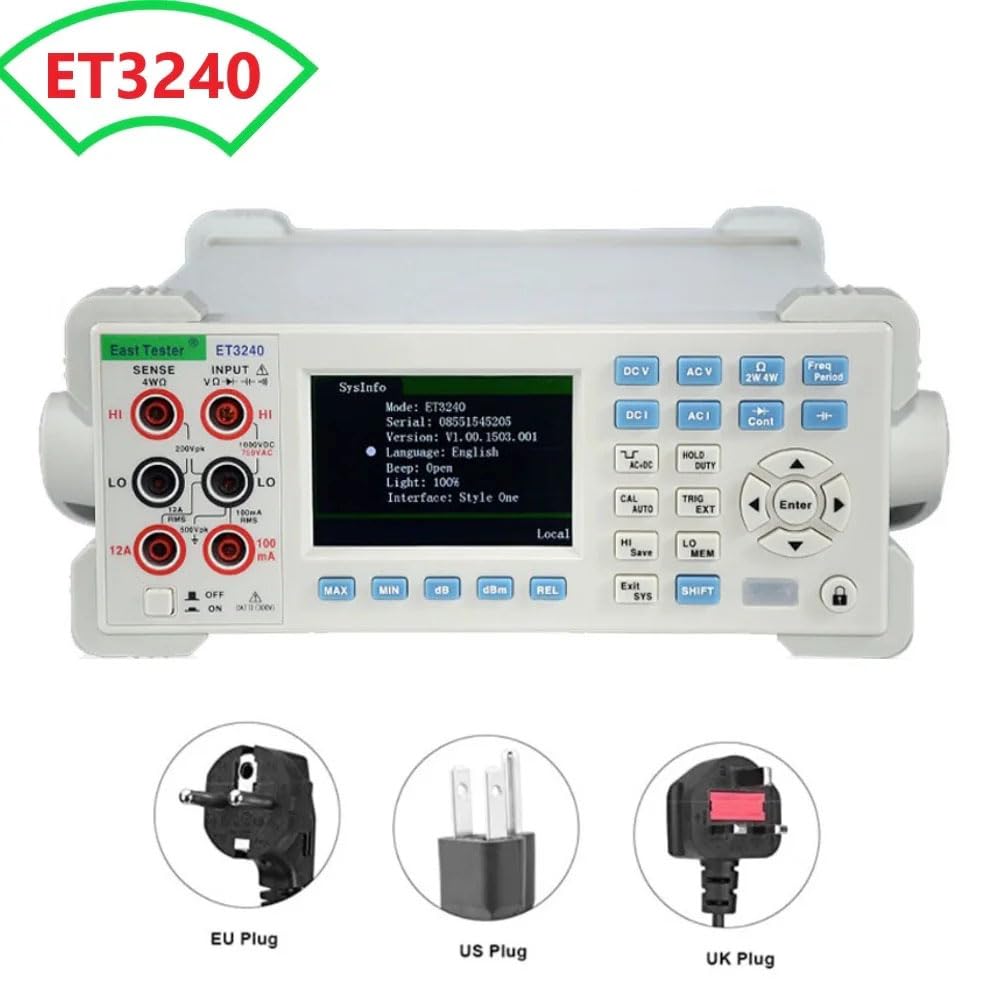 Digital Multimeter Portable Bench Tester 4-1/2 Digit Digital Multimeter ET3240 Precision Automatic Range Capacitance Tester Digital Desktop Multimeter