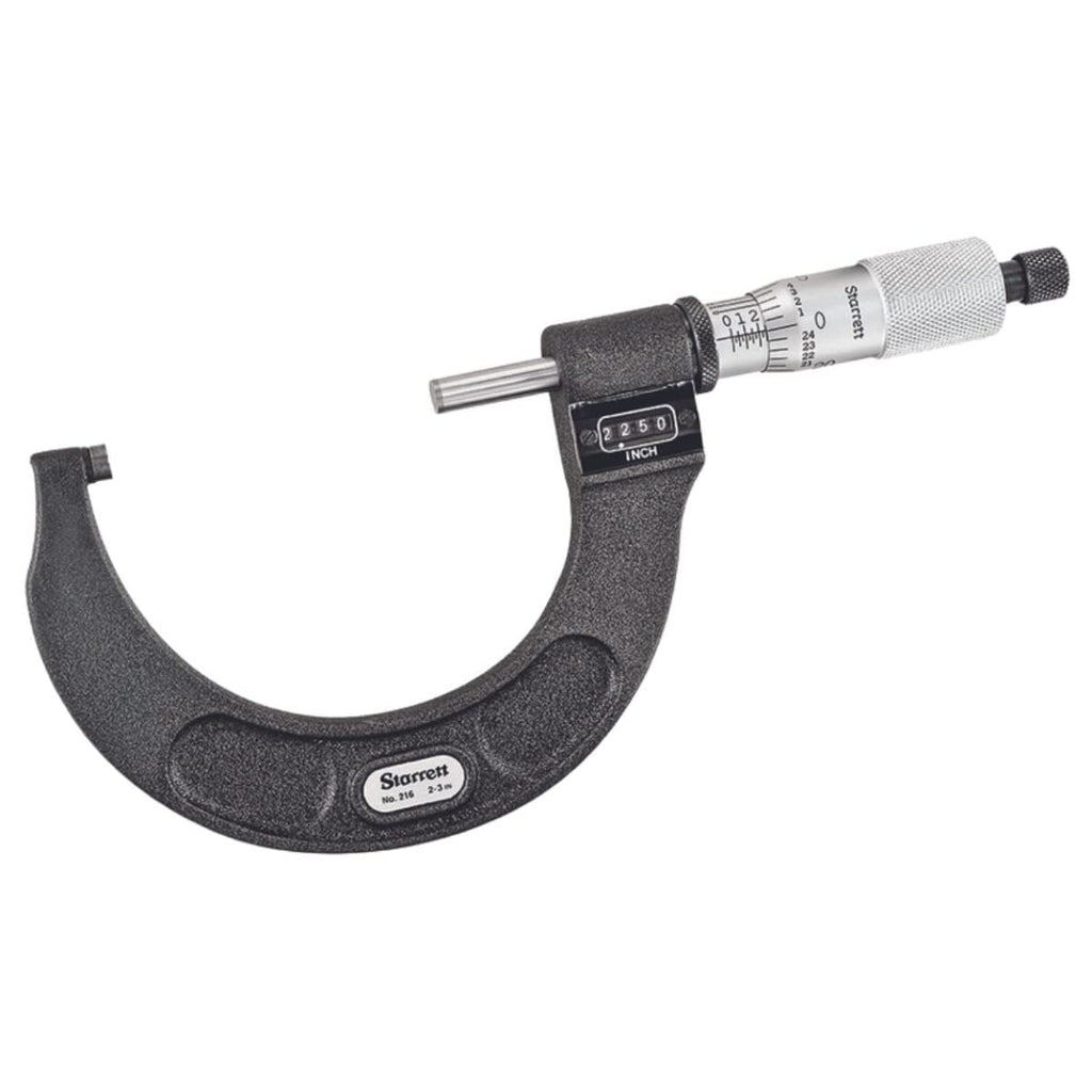 Starrett Digital Micrometer, 2-3" Range, .0001" Graduation