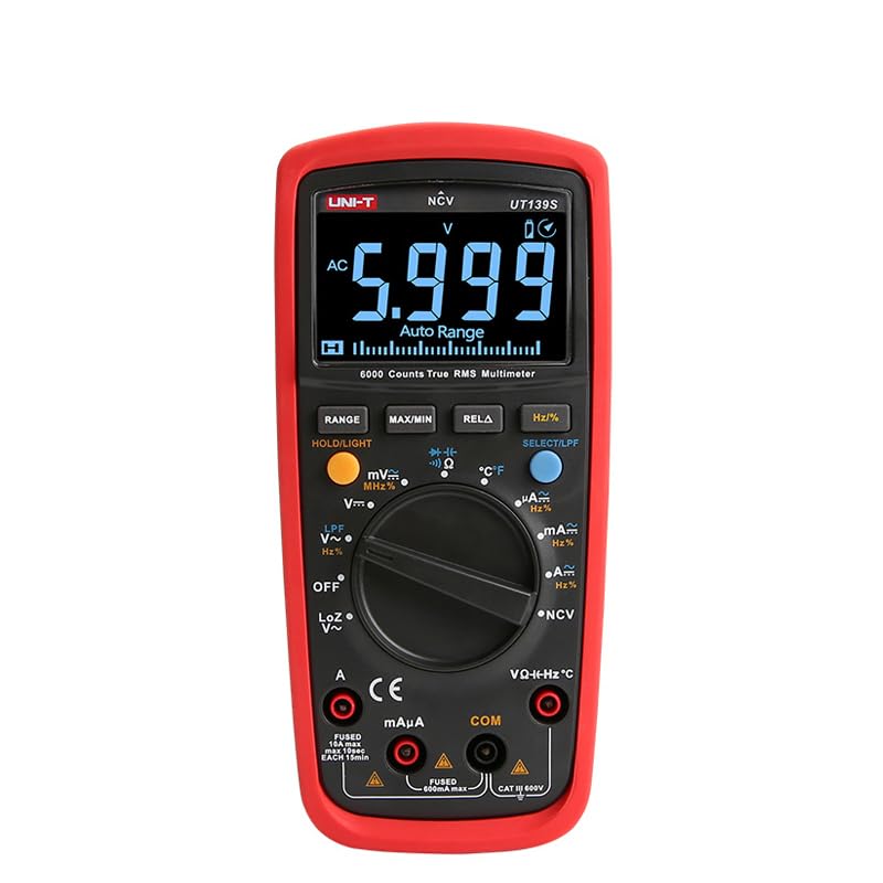 UNI-T UT139 Series True RMS Digital Multimeter MAX/MIN/REL Modes Auto/Manual Ranges Selectable (UT139S)