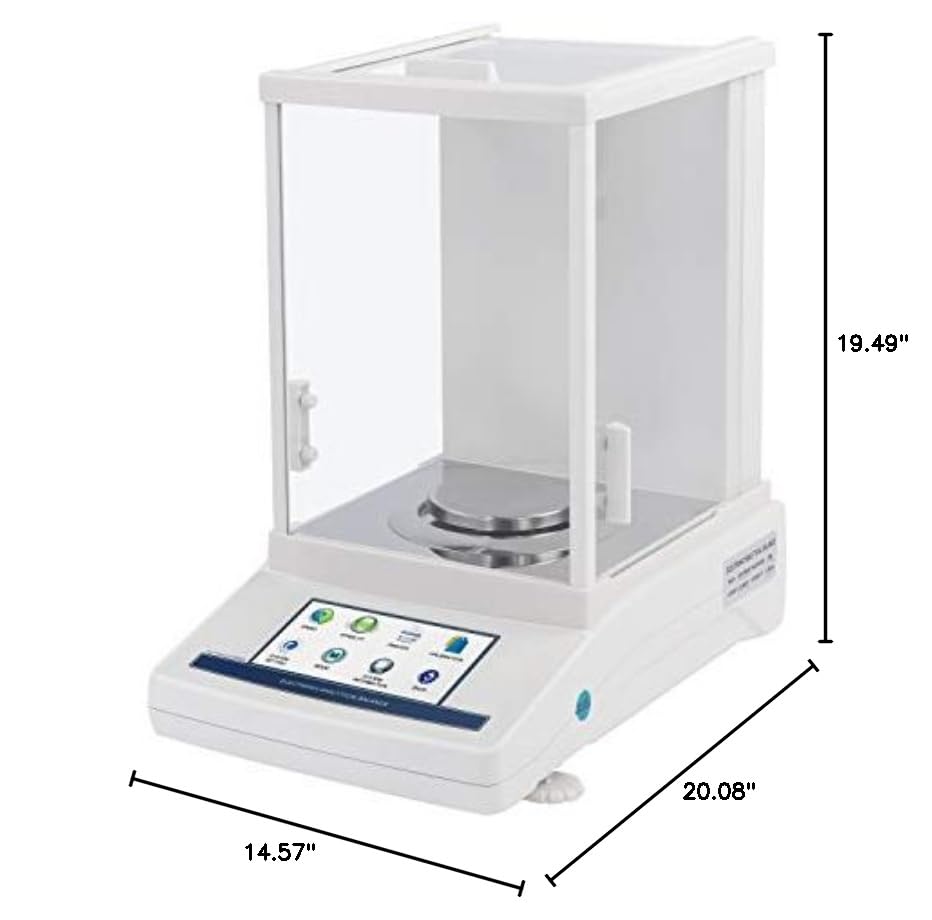 U.S. Solid 0.1mg Analytical Balance, 220g x 0.0001g Touch Panel Lab Scale, Auto Internal Calibration, RS232, Piece Counting, Percent Weighing, Adjustable Stability & Display Speed, g, oz, ct, mg
